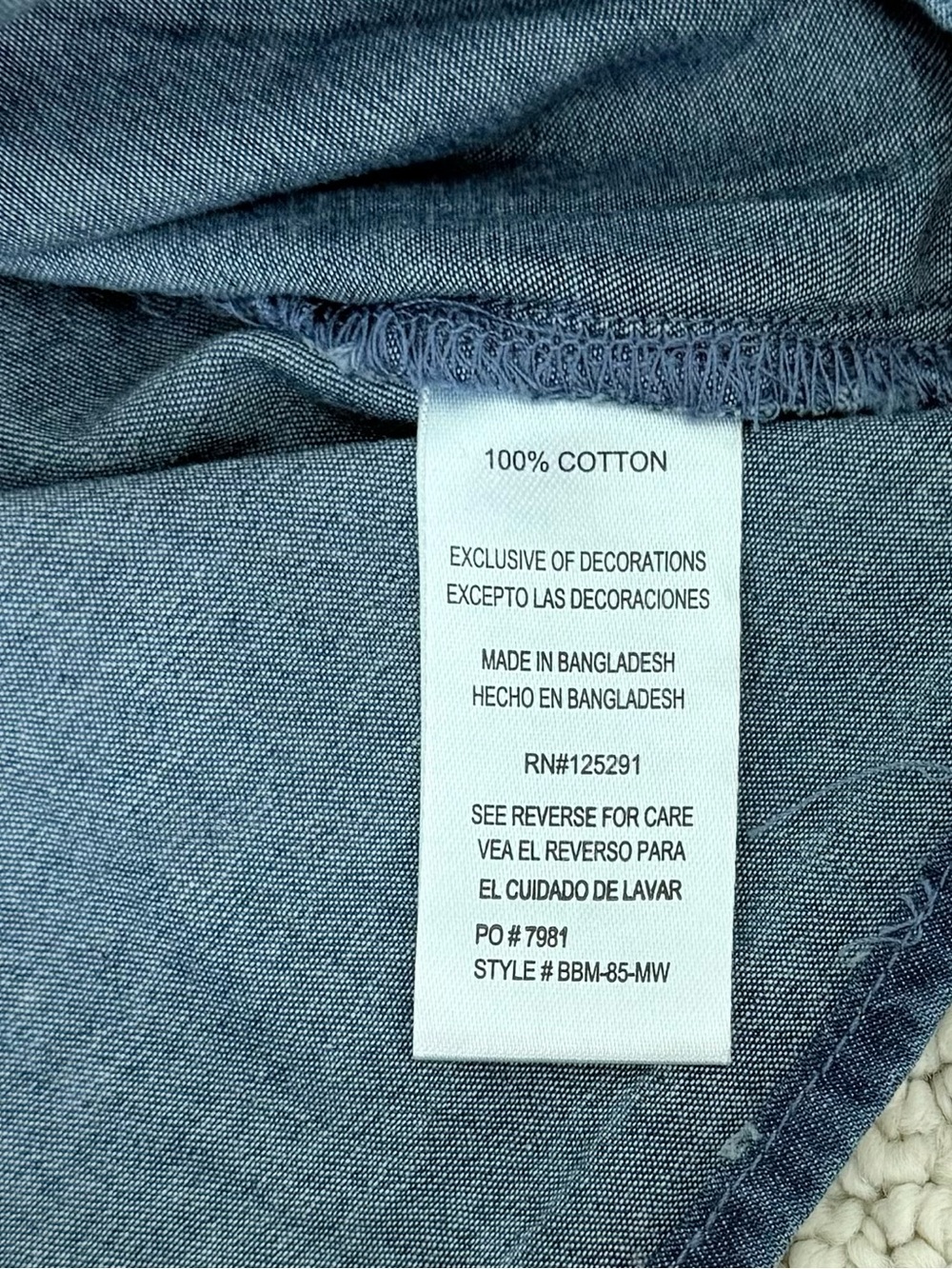NWT Bebe Tie Front Denim Shirt - Picture 9 of 9